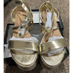 New with box PrettyLittleThing Espadrilles Lace Up Platform Sandals size 7 US